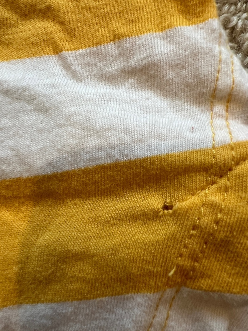 GAP Maternity Yellow White Stripe Tank Top V Neck Spring Summer - Picture 3 of 4